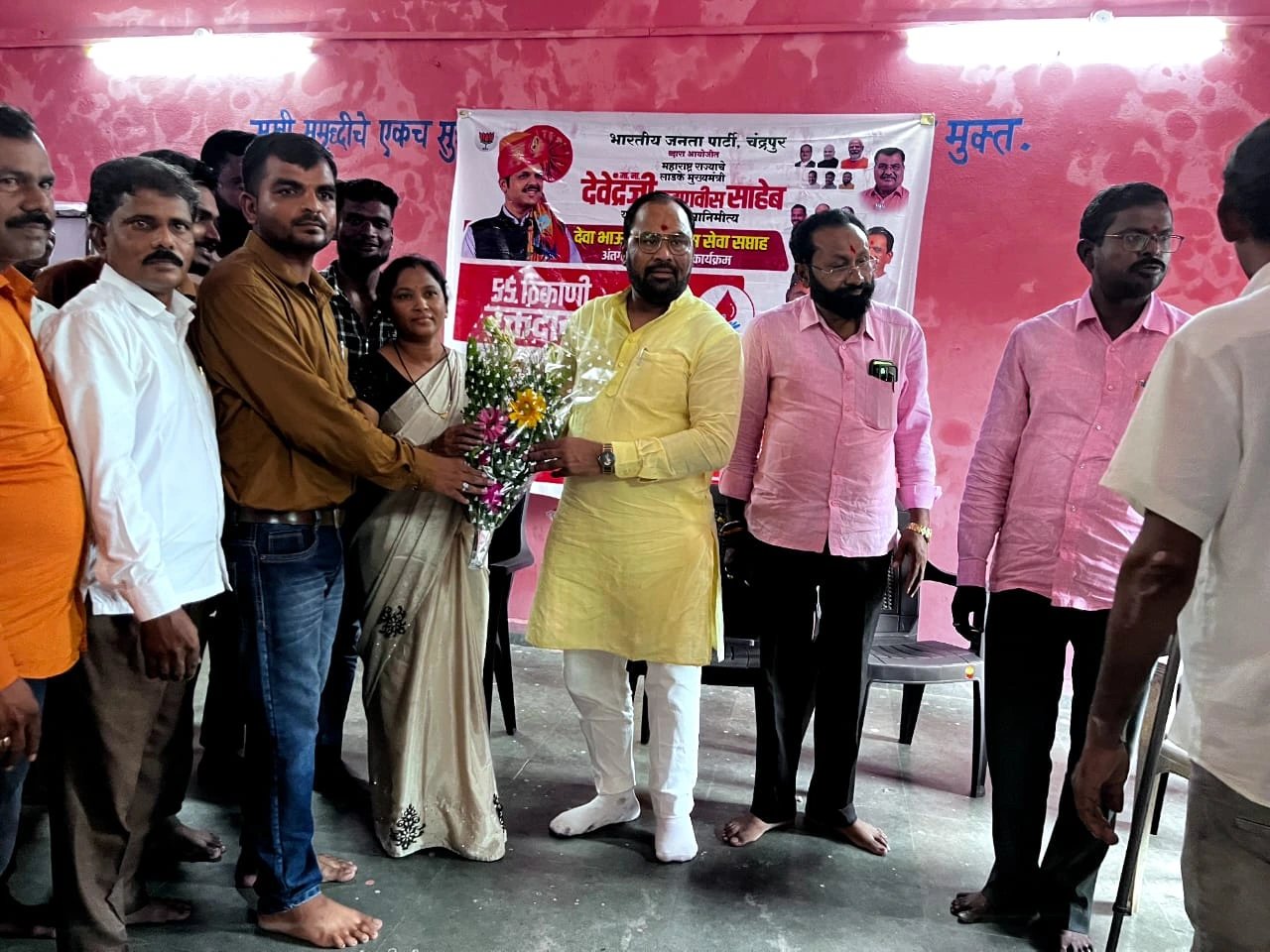 Blood Donation Extravaganza: महाराष्ट्राचे मुख्यमंत्री देवेंद्र फडणवीस यांच्या वाढदिवसानिमित्त चंद्रपूरात भव्य रक्तदान शिबिर: आमदार किशोर जोरगेवार यांचा सेवा सप्ताह उपक्रम
