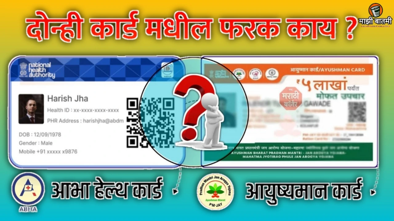 Abha Card And Ayushman Card Difference 25-26: आभा कार्ड आणि आयुष्यमान कार्ड मध्ये काय फरक आहे? जाणून घ्या!