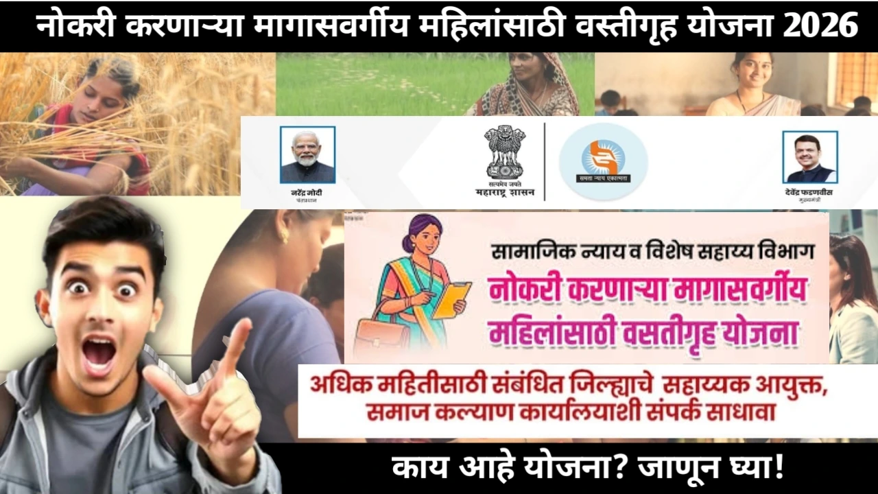 Working Women Hostel scheme For Backward class women 2026: Eligibility, Benifits & Apply Process. नोकरी करणाऱ्या मागासवर्गीय महिलांसाठी वस्तीगृह योजना 2026. काय आहे योजना? जाणून घ्या!